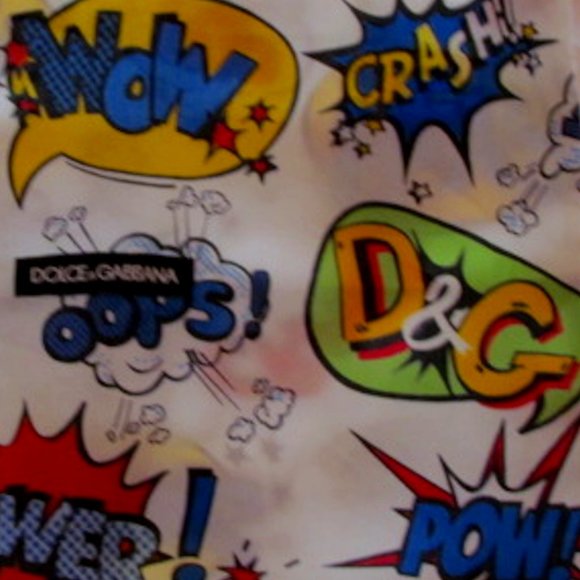 D&G Graffiti Multicolor Fabric Scrunchie (Jumbo) NEW!!! - Picture 2 of 7